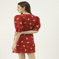 Dressberry жени отпечатана рокля от полион