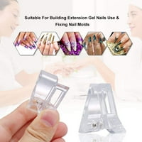 Прозрачен гел за нокти за бързо строителство на съвети за нокти клипове пръст удължаване на ноктите UV LED пластмасов строител скоби маникюр арт инструмент за изкуст