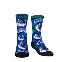 Младежки рок ем чорапи Ванкувър Canucks Allover Logo & Paint Crew чорапи