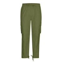 Penkiiy товарни панталони за мъже клирънс мъже небрежни множество джобове на открито прав тип фитнес панталони Панталони панталони Армия зелени панталони