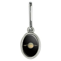 Планета Сатурн с пръстени Слънчева система Античен овален чар за дрехи Куфар Куфар Куфар Раница с цип Поздрави
