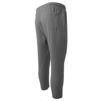 Caveitl ежедневни панталони за мъже, мъжки лятен нов стил модни гащеризони ежедневни чисти цветове удобни осемцветни панталони сиви