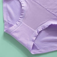 Qcmgmg дамски гащи с брифи пълни покрития дантела с висока талия за контрол на корема на корема жена лилаво 6xl