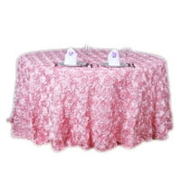 Кръгла маса на YesBay, 3D покривка за маса от розова тъкани за сватба за декор за парти, светло синьо