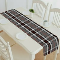 Шотландски тартан Томпсън Черно сиво бяла маса за бял маса за маса чай маса плат плат кърпа