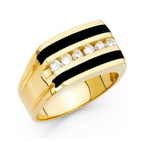 Jewels 14K жълто злато, симулирано от мъжки мъжки годишнина Размер на пръстена 7