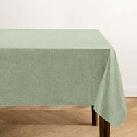 Elrene Monterey Linen Texture Vinyl Indoor Outdoor Tablecloth Rectangle - Sage