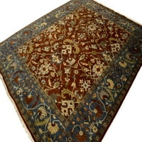 Ръст оранжев флорален индо-махал ориенталски килим