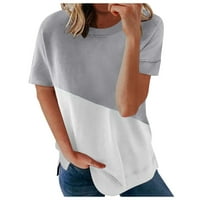 Бяла монтирана тениска жени ежедневни върхове жени Лято женски небрежни къси ръкави пуловер за шевове тънка кръгла модна тениска на кошката женска блуза дама ежедневен връх