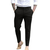 Puawkoer мъжки ежедневни спортове сгъстени панталони памучен джоб много цвят големи санитарни панталони Мъжки модни xl черно