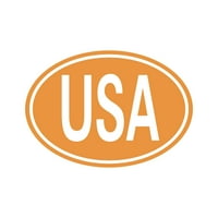 Съединените щати на американски овални стикери Деколтиране на декол - самозалепващо винил - устойчив на атмосферни влияния - направен в САЩ - много цветове и размери - САЩ