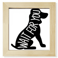 Черно куче животно очертава естествен квадратна рамка за стена на стена настолка дисплей