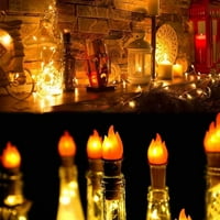 Бутилка с вино светлини светлини LED пламък коркова коледна фея Светлина за дома на открито Хелоуин парти сватбена декорация