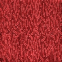 Ahgly Company Indoor Rectangle Abstract Red Modern Area Rugs, 7 '10'