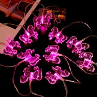 LED светлина прозрачна фенерна струнна светлини Декоративни светлини LED Тип батерия + розово