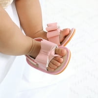 Floleo Clearance бебета момчета момичета лък сандали меки неплъзнения гумена подметка летни плоски обувки за ходене