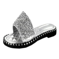 - Sparkle Poes Rhinestone Slide Sandals