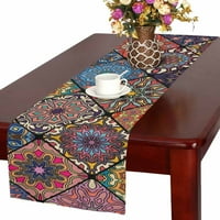 Цветна флорална и мандала елементи на масата за декорация на декорация на кухня за сватба кухня декорация на кухня