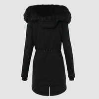 Жени топло палто яке за изтичане на опашка 'облицована тръба зима с качулка дебела гащеризма жени