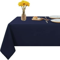 Платки за памучна маса - Платка за правоъгълник за кухни, сватби, декорации за хранене и покривки за масата, до морета, натурални и без бръчки, от - тъмносин солид
