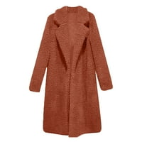 Zip яке скинг яке жени дами модни солидни цветове с дълъг ръкав агнешко кадифено палто вълнени палта за женски рокли палта