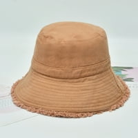 Женска шапка Основен обикновен свободен комфортен спокоен пригоден капачки за производителност за мъже сгъваеми леки трайни плажни шапки за жени кафяви