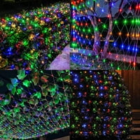 Viworld LED NET MESH FAIRY STRING Декоративни светлини, LED външни водоустойчиви мрежи с режими на осветление за сватбени празнични декори на Chirstmas