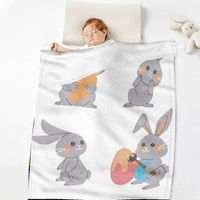 Dicasser Spring Великденски одеяло с възглавница Сладко удобни меки одеяла за момчета и момичета